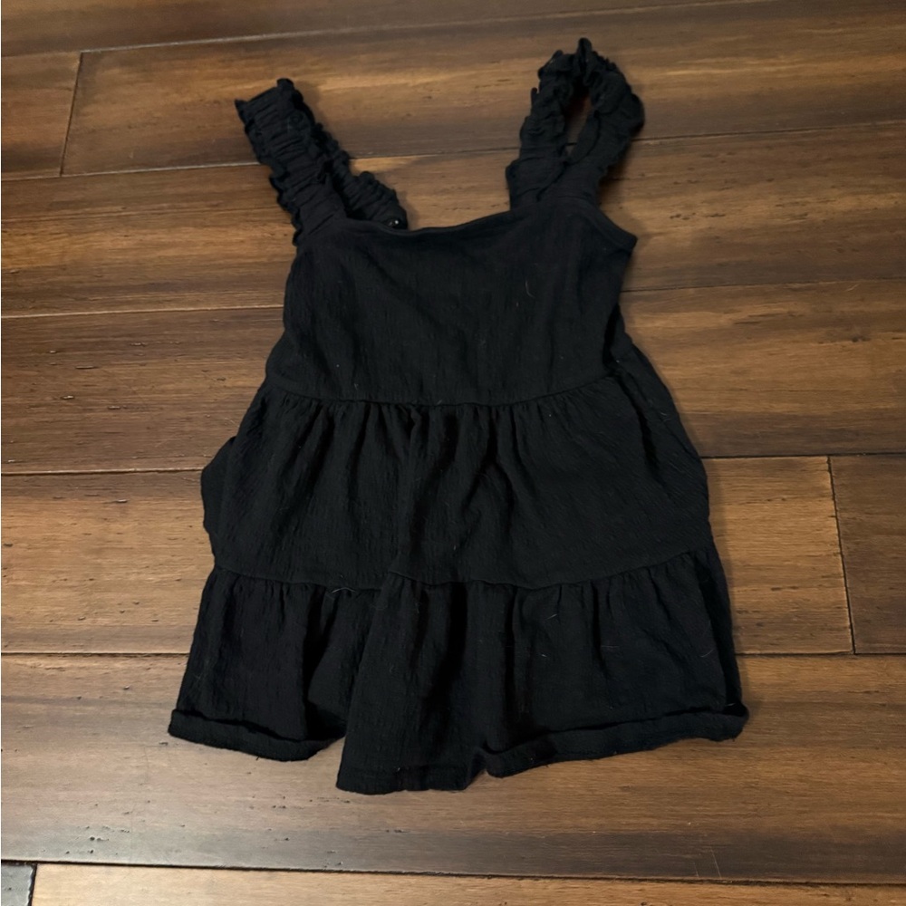 Altard State Black Ruffled Sleeveless Romper - Size Small